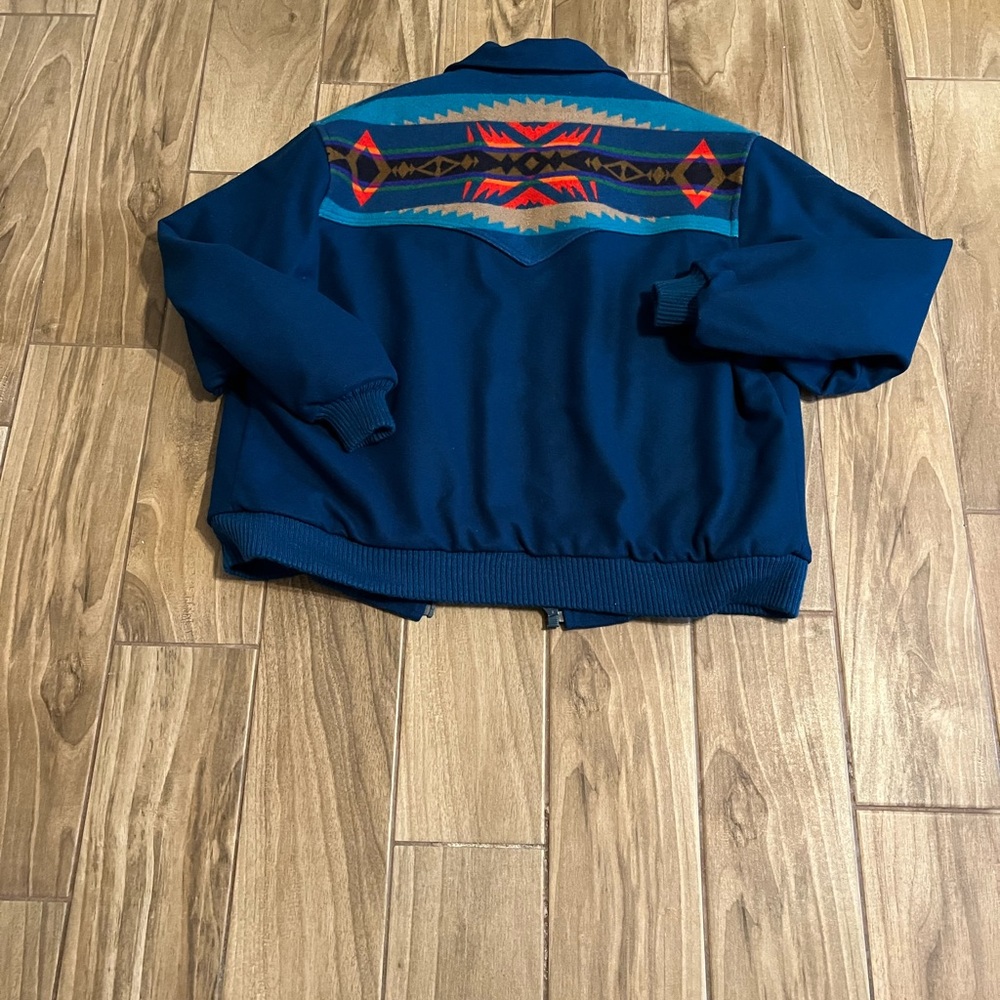 Pendleton Blue Jacket With Multicolor Pattern - image 8